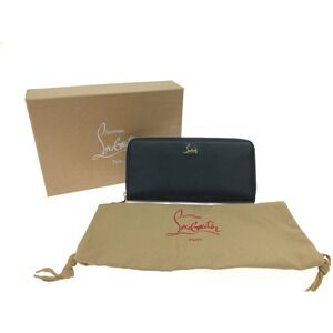 Christian Louboutin Panettone long wallet round zipper black red